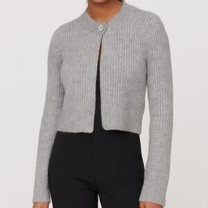 Abercrombie & Fitch Rhinestone Button Cardigan